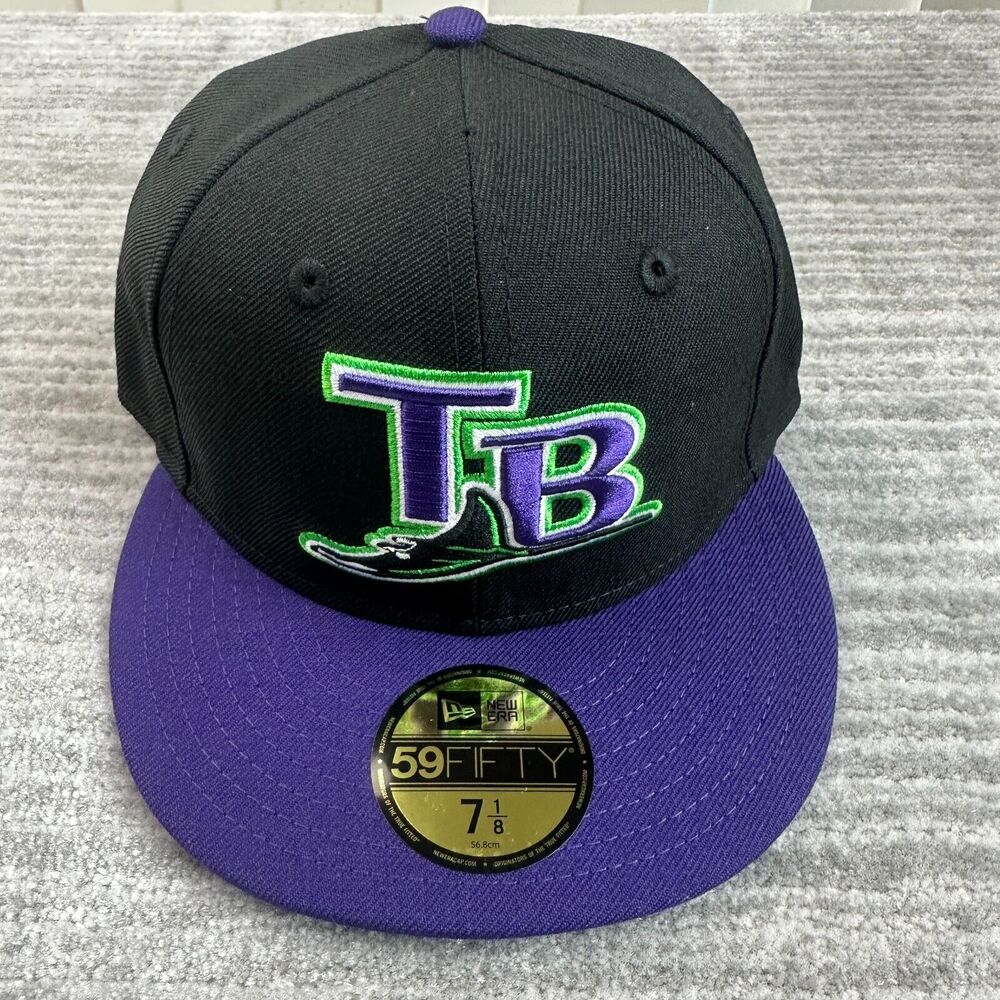 Tampa Bay Devil Rays Hat Cap Mens Fitted 7 1/8 New Era Wool Retro Cooperstown